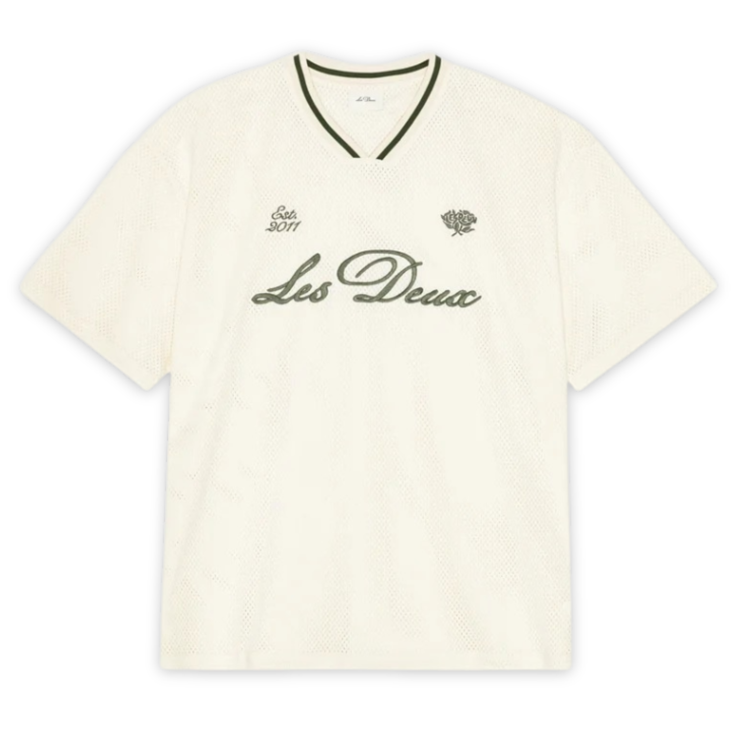 LES DEUX || MESH T-SHIRT LIGHT IVORY