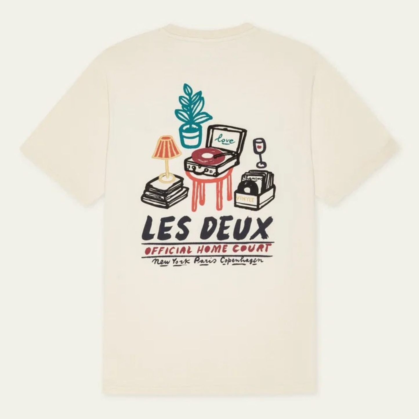 LES DEUX || RECORD T-SHIRT IVORY