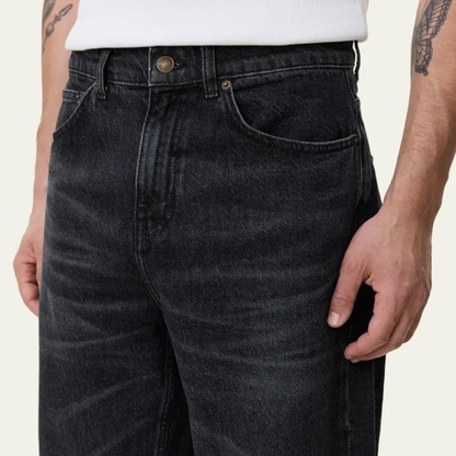 LES DEUX || ROI BLACK WASHED DENIM JEANS