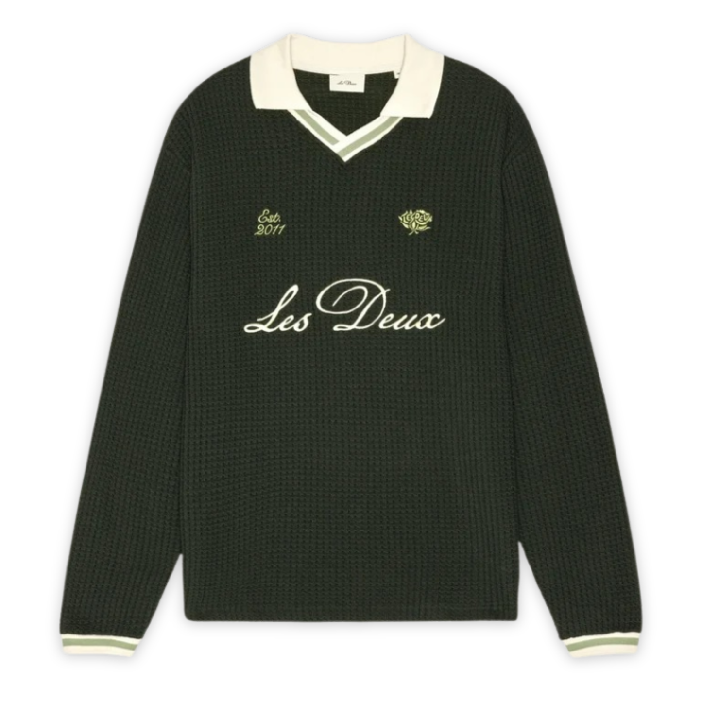 LES DEUX || WAFFLE LS FOOTBALL JERSEY ROSIN GREEN