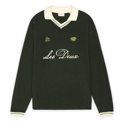 LES DEUX || WAFFLE LS FOOTBALL JERSEY ROSIN GREEN