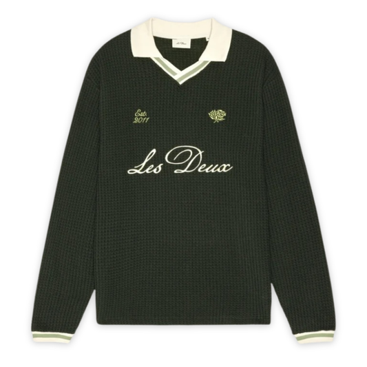 LES DEUX || WAFFLE LS FOOTBALL JERSEY ROSIN GREEN