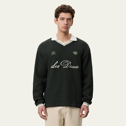 LES DEUX || WAFFLE LS FOOTBALL JERSEY ROSIN GREEN