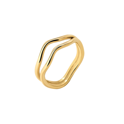 LUAMAYA || DOUBLE WAVE RING GOLD