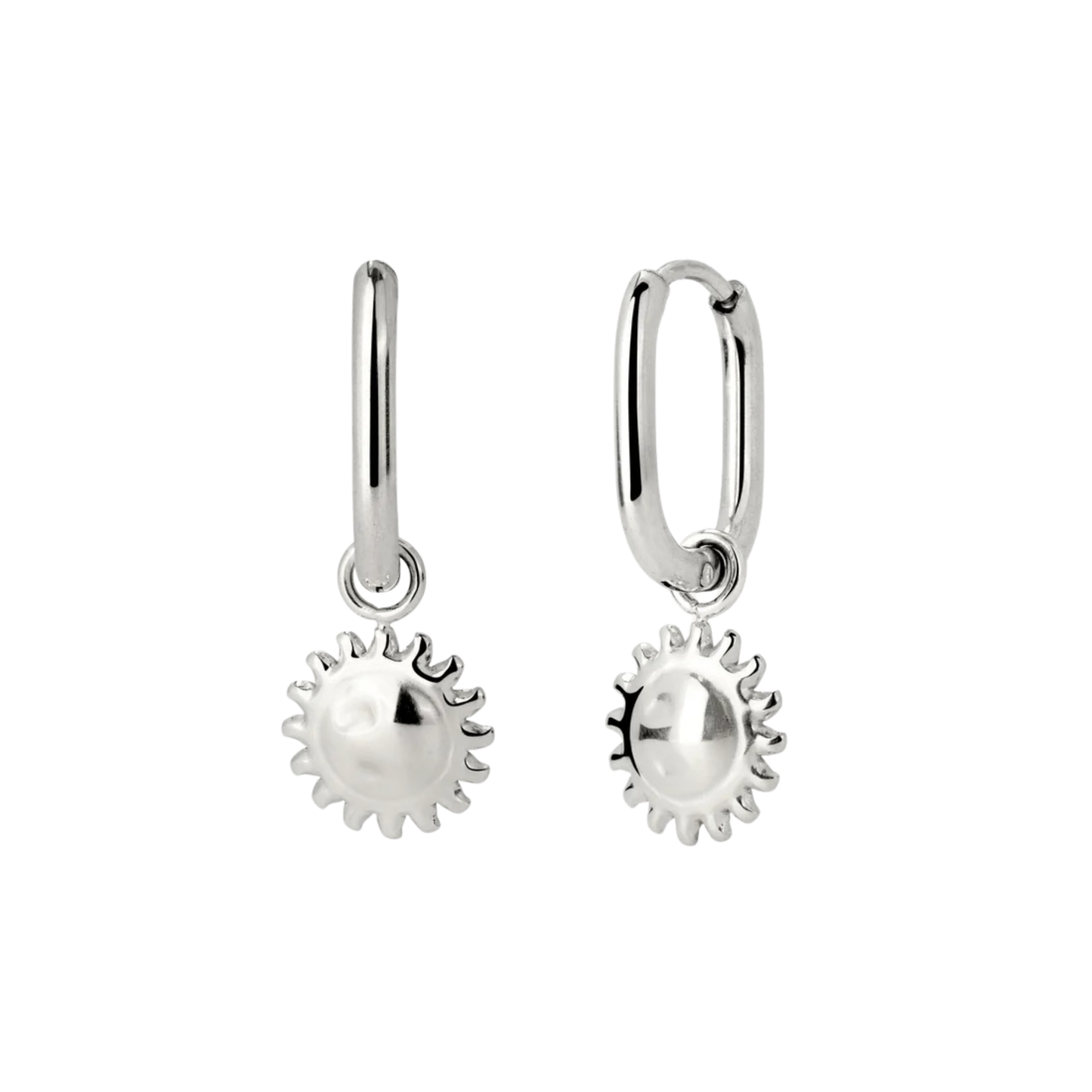 LUAMAYA ||  SOLARIS OVAL HOOP SET BABY SILVER