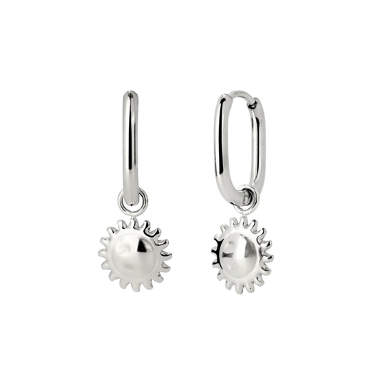 LUAMAYA ||  SOLARIS OVAL HOOP SET BABY SILVER