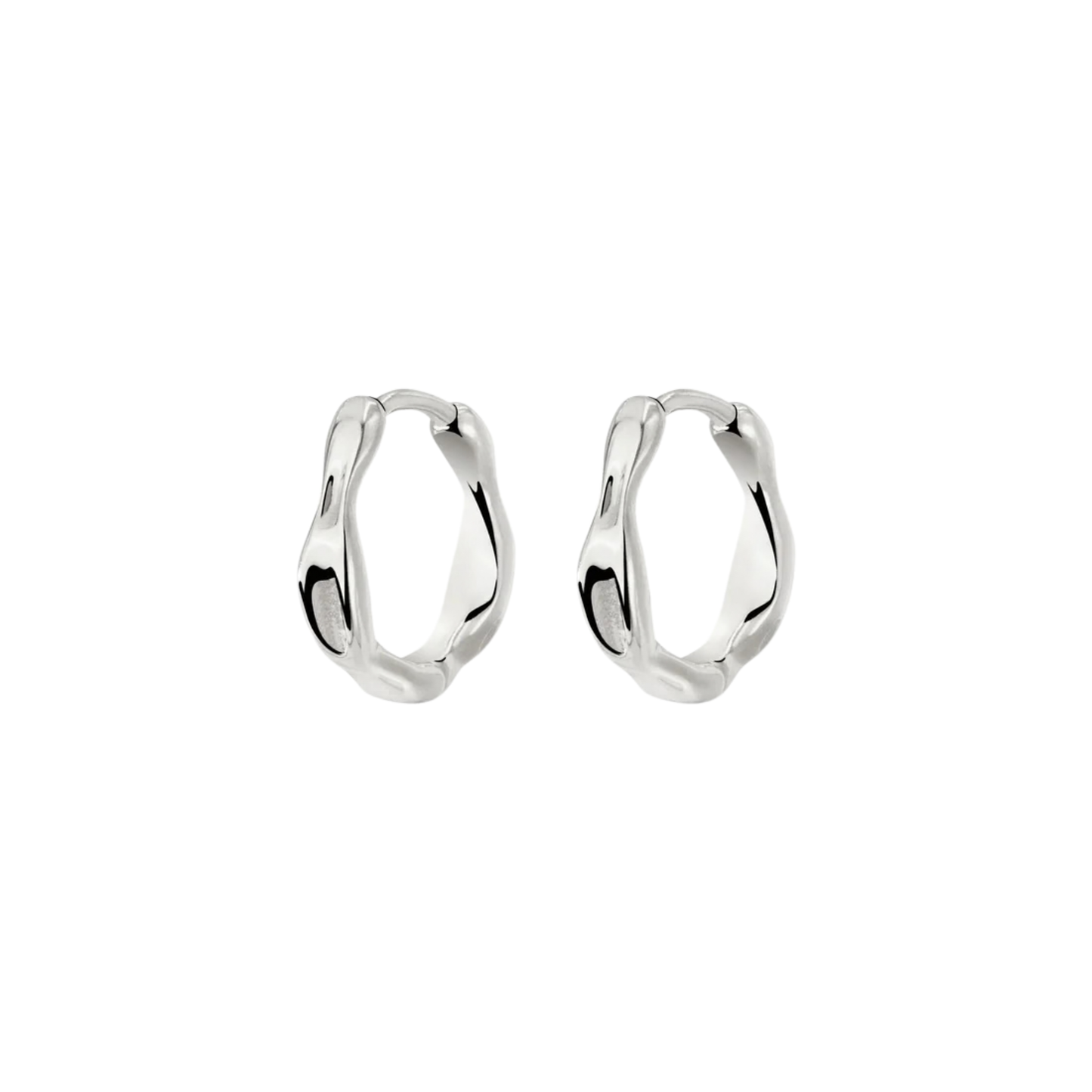 LUAMAYA || LIQUID SHAPE HOOPIES SILBER