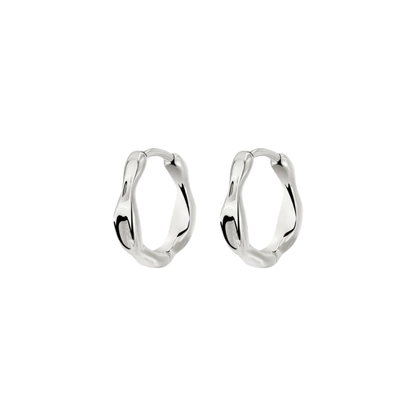 LUAMAYA || LIQUID SHAPE HOOPIES SILBER