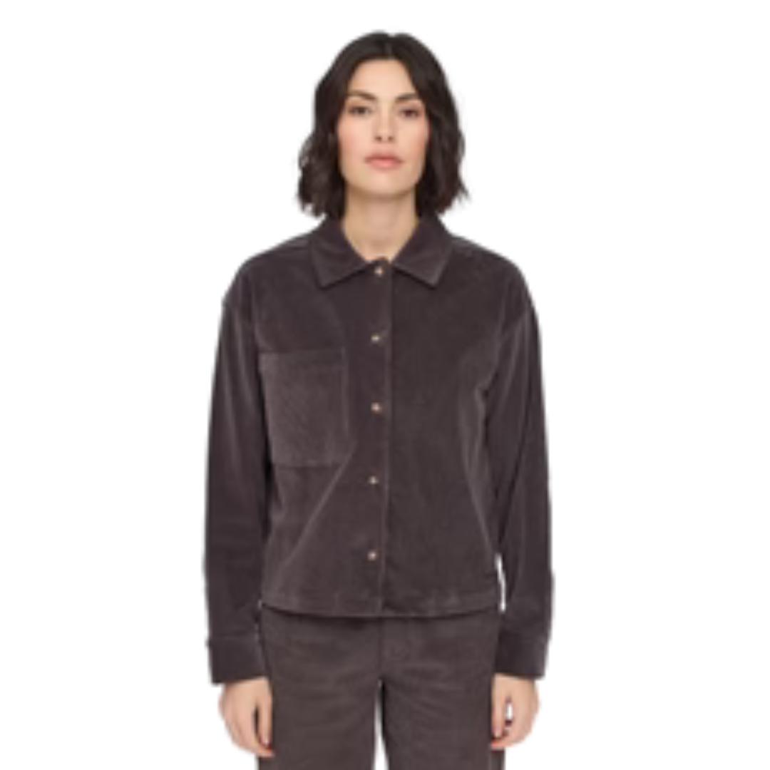 MAZINE || POCKET CORDUROY SHIRT BLACK