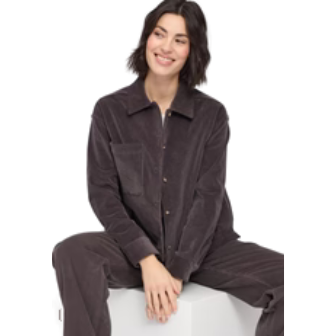 MAZINE || POCKET CORDUROY SHIRT BLACK