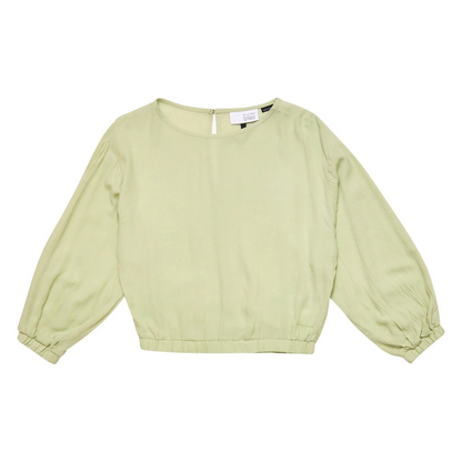 MAZINE II CRINKLE WIDE SLEEVE BLOUSE MISTY JADE