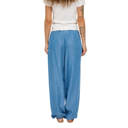 MAZINE II DENIM PARACHUTE PANTS DARK BLUE WASH