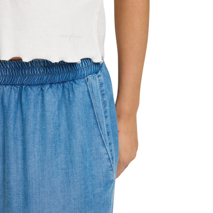 MAZINE II DENIM PARACHUTE PANTS DARK BLUE WASH