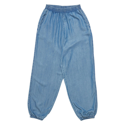 MAZINE II DENIM PARACHUTE PANTS DARK BLUE WASH