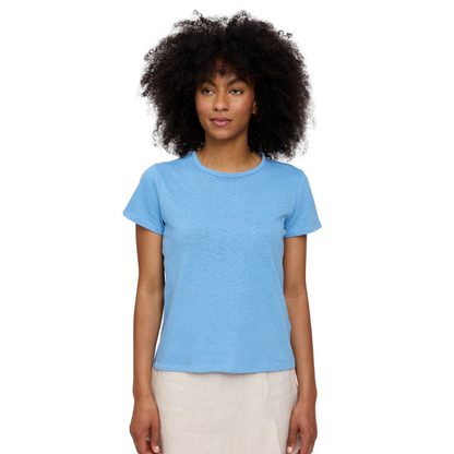 MAZINE II LINEN MIX BASIC T AZUR