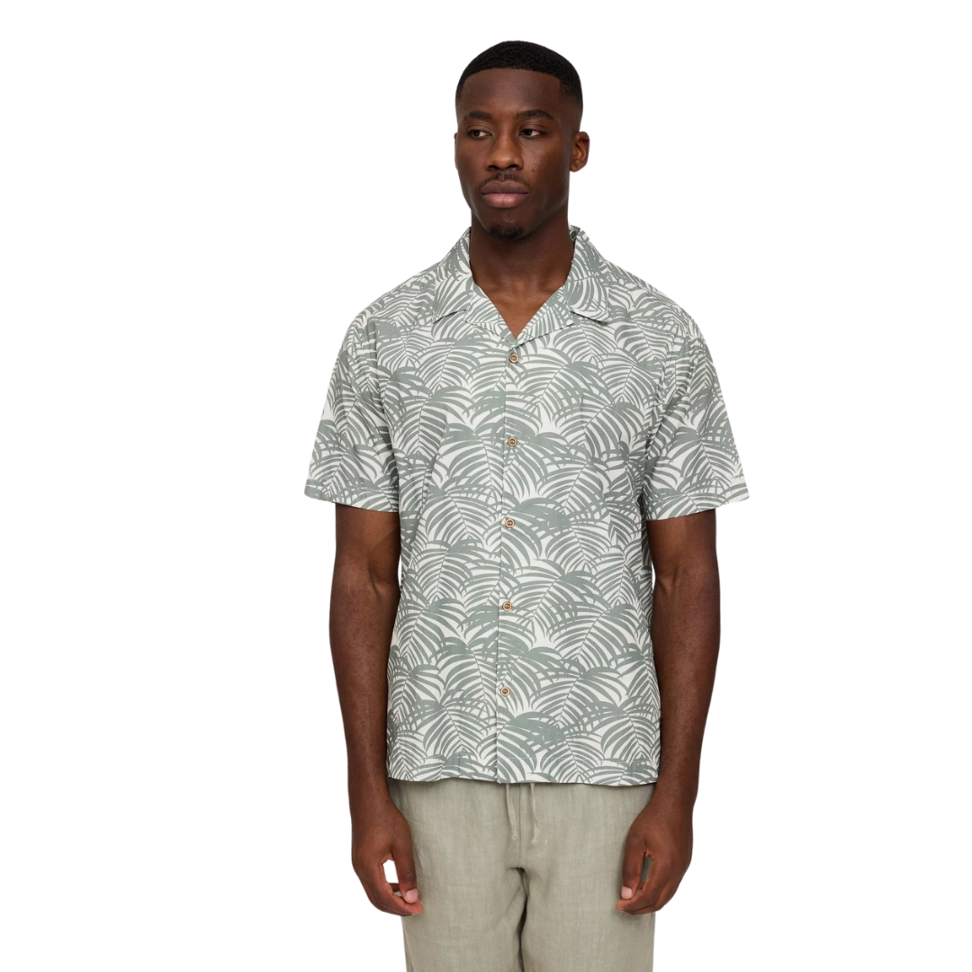 MAZINE || RESORT SHIRT ORGANIC COTTON SEAGRASS PALM
