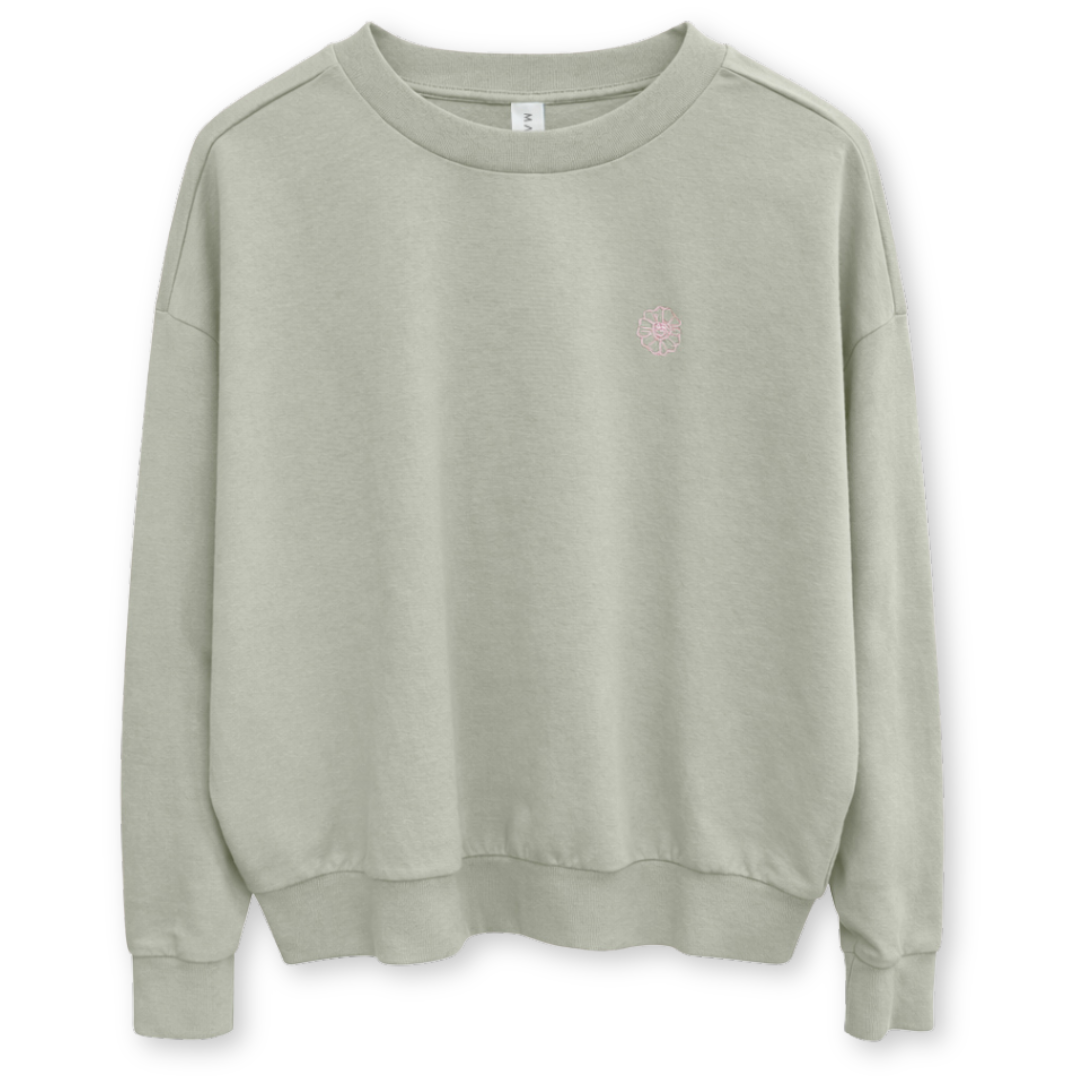 MAZINE || BACK PRINT SWEATSHIRT EUCALYPTUS MINDS DAMEN