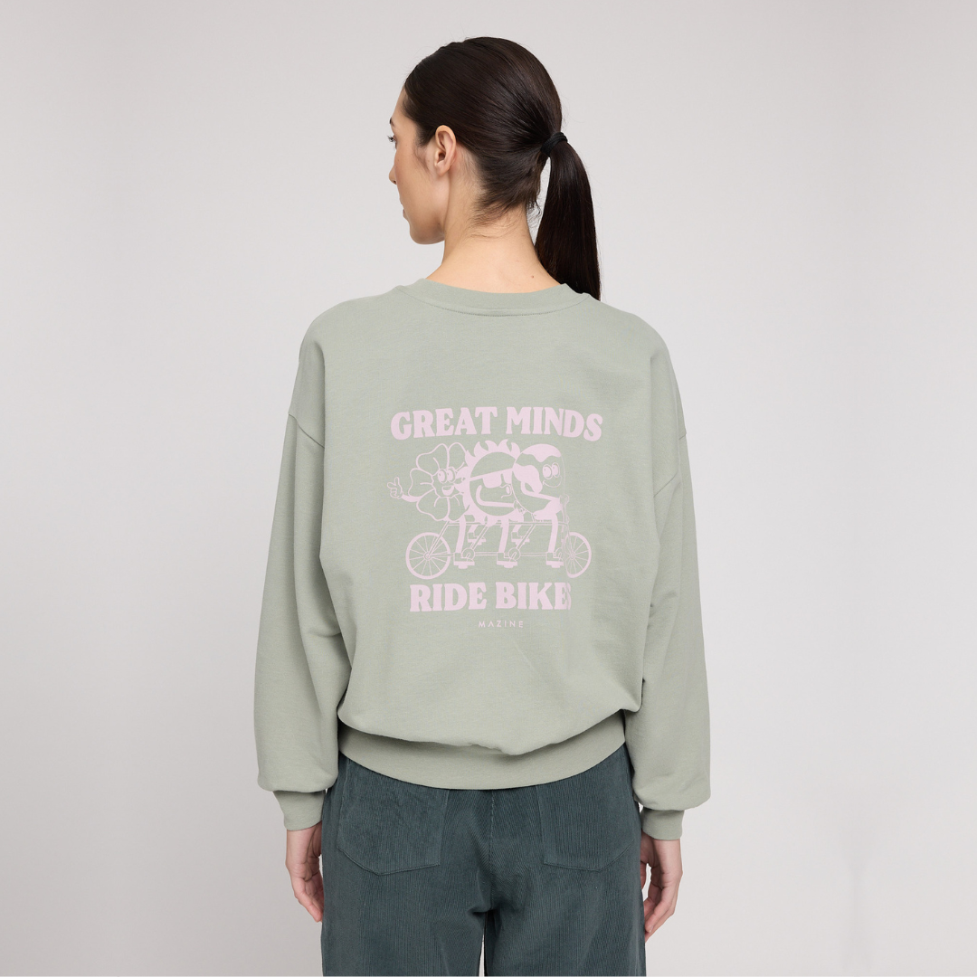 MAZINE || BACK PRINT SWEATSHIRT EUCALYPTUS MINDS DAMEN