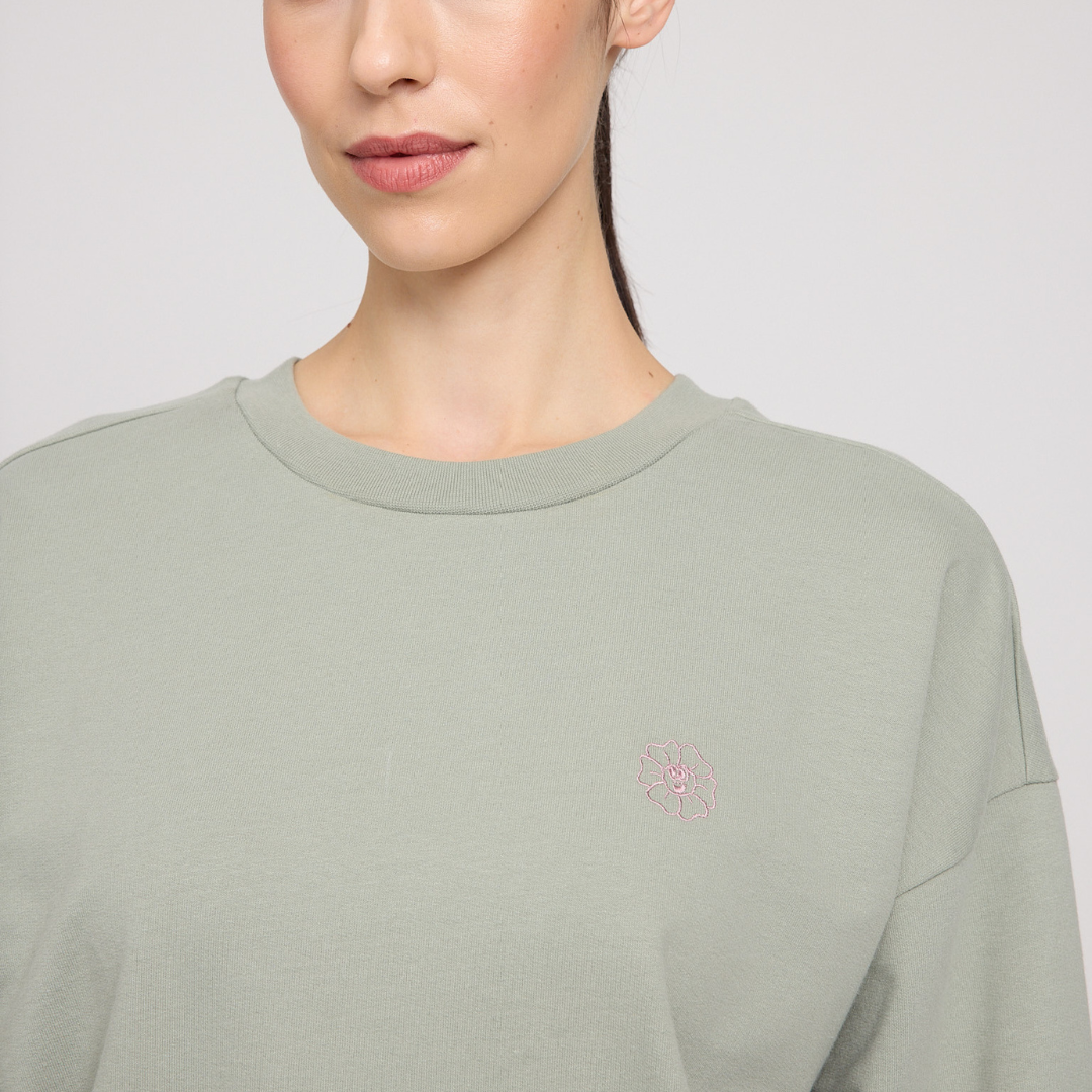 MAZINE || BACK PRINT SWEATSHIRT EUCALYPTUS MINDS DAMEN