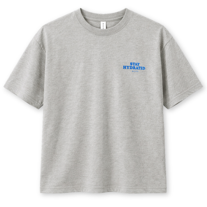 MAZINE || MENS BACK PRINT THEME T-SHIRT LIGHT GREY MEL