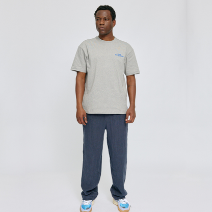 MAZINE || MENS BACK PRINT THEME T-SHIRT LIGHT GREY MEL