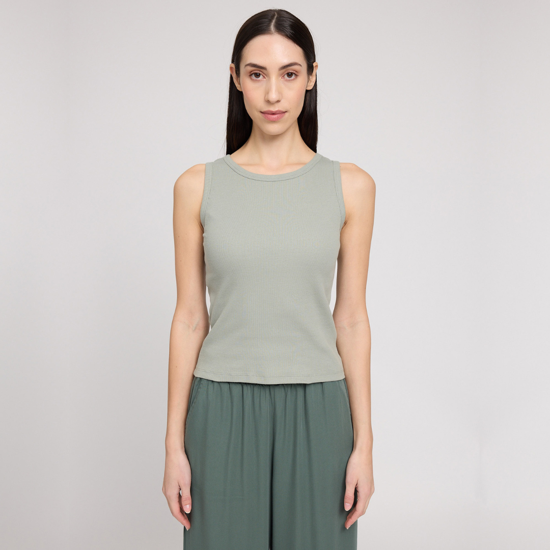 MAZINE || WOMANS BASIC TANKTOP EUCALYPTUS