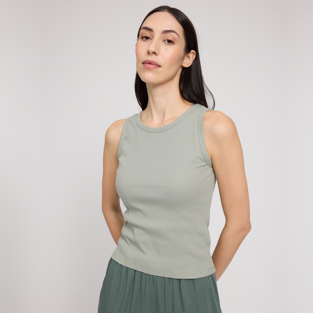 MAZINE || WOMANS BASIC TANKTOP EUCALYPTUS