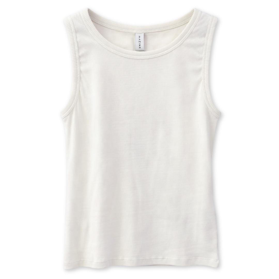 MAZINE || WOMANS BASIC TANKTOP OFF WHITE