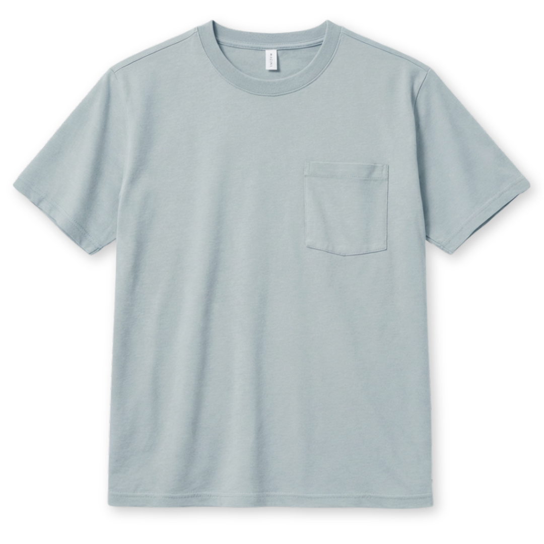 MAZINE || MENS CHEST POCKET T-SHIRT ICE BLUE