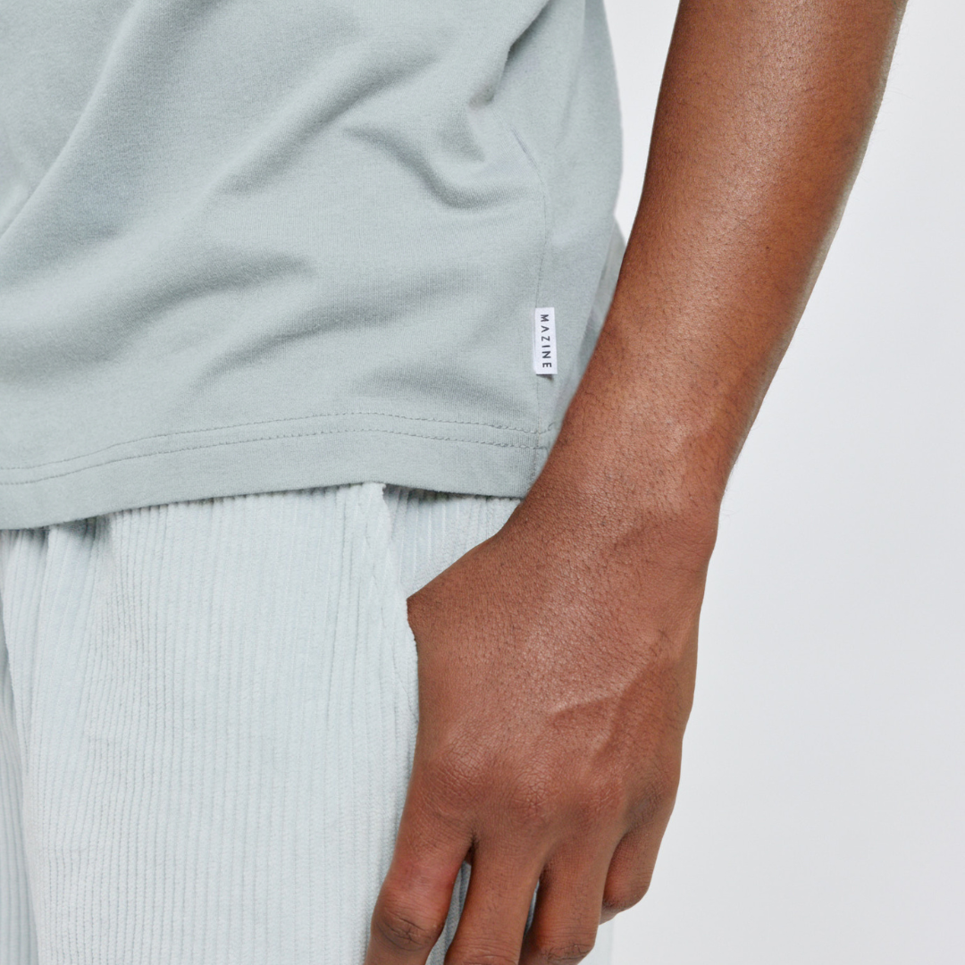 MAZINE || MENS CHEST POCKET T-SHIRT ICE BLUE
