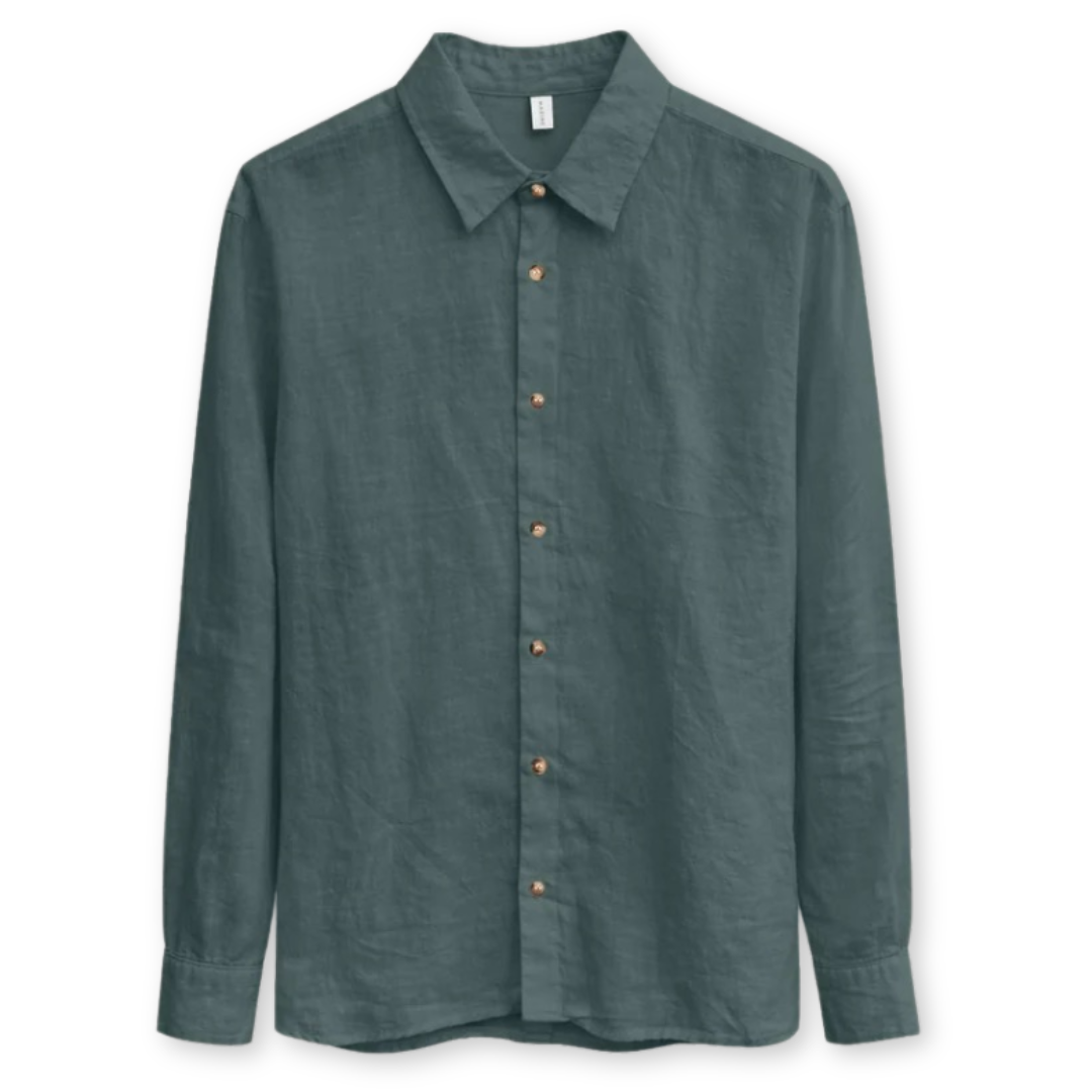 MAZINE || CLASSIC LINEN SHIRT BOTTLE HERREN