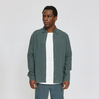 MAZINE || CLASSIC LINEN SHIRT BOTTLE HERREN