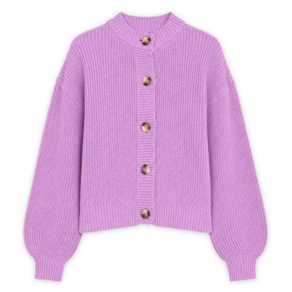 MAZINE || CREW NECK KNIT CARDIGAN WOMEN GRAPE PINK