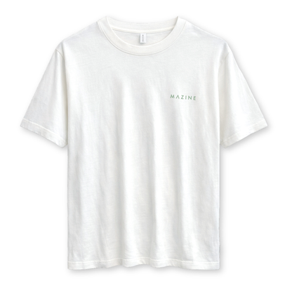 MAZINE || MENS DAY OFF BACK PRINT THEME T-SHIRT OFFWHITE