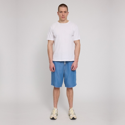 MAZINE || DENIM PULL-ON SHORTS DARK BLUE WASH