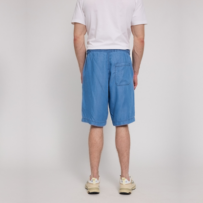 MAZINE || DENIM PULL-ON SHORTS DARK BLUE WASH