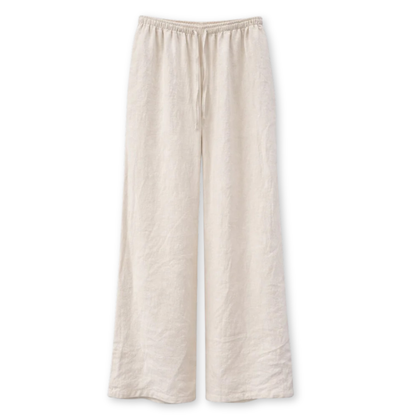 MAZINE || DRAWSTRING LINEN PANTS MOON DAMEN