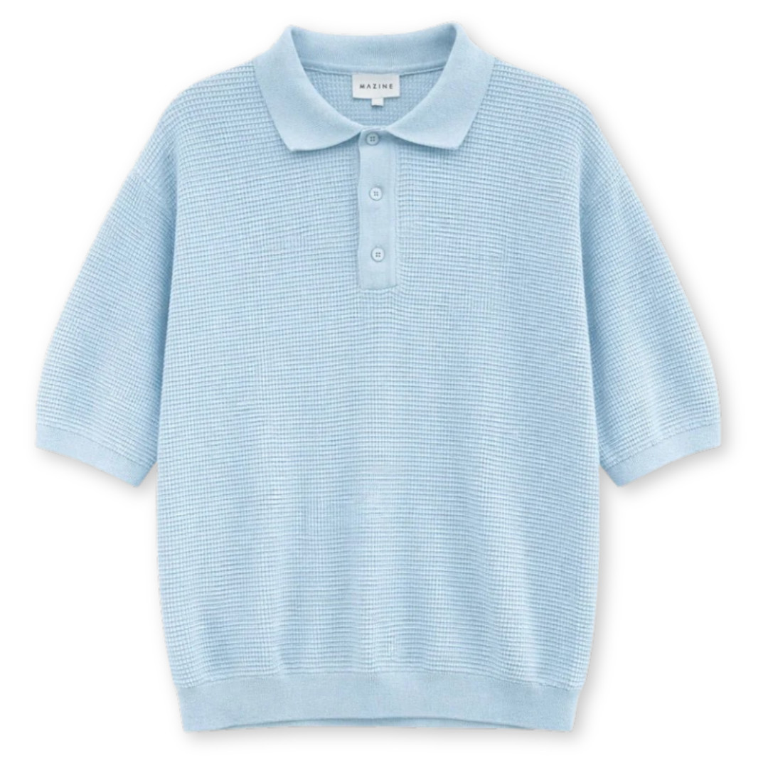 MAZINE || KNIT POLO DREAM BLUE HERREN