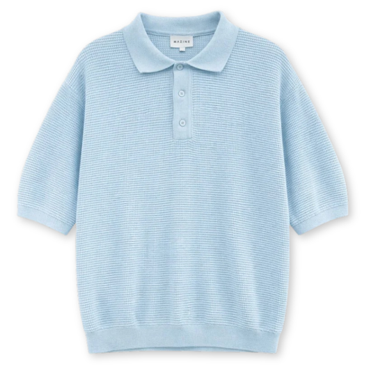 MAZINE || KNIT POLO DREAM BLUE HERREN