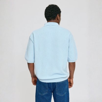 MAZINE || KNIT POLO DREAM BLUE HERREN