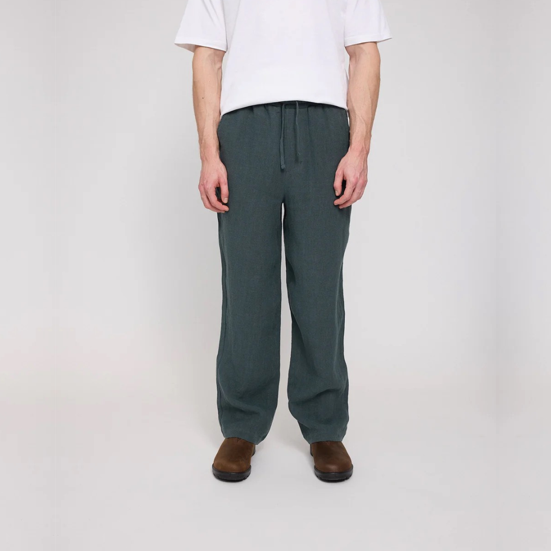 MAZINE || LINEN PULL-ON PANTS HERREN BOTTLE