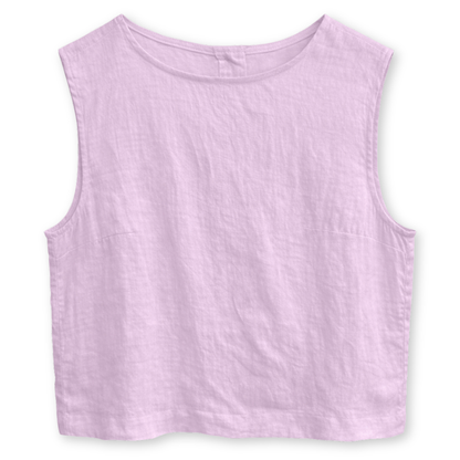 MAZINE || WOMANS LINEN TOP BRIGHT LAVENDER