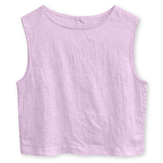 MAZINE || WOMANS LINEN TOP BRIGHT LAVENDER