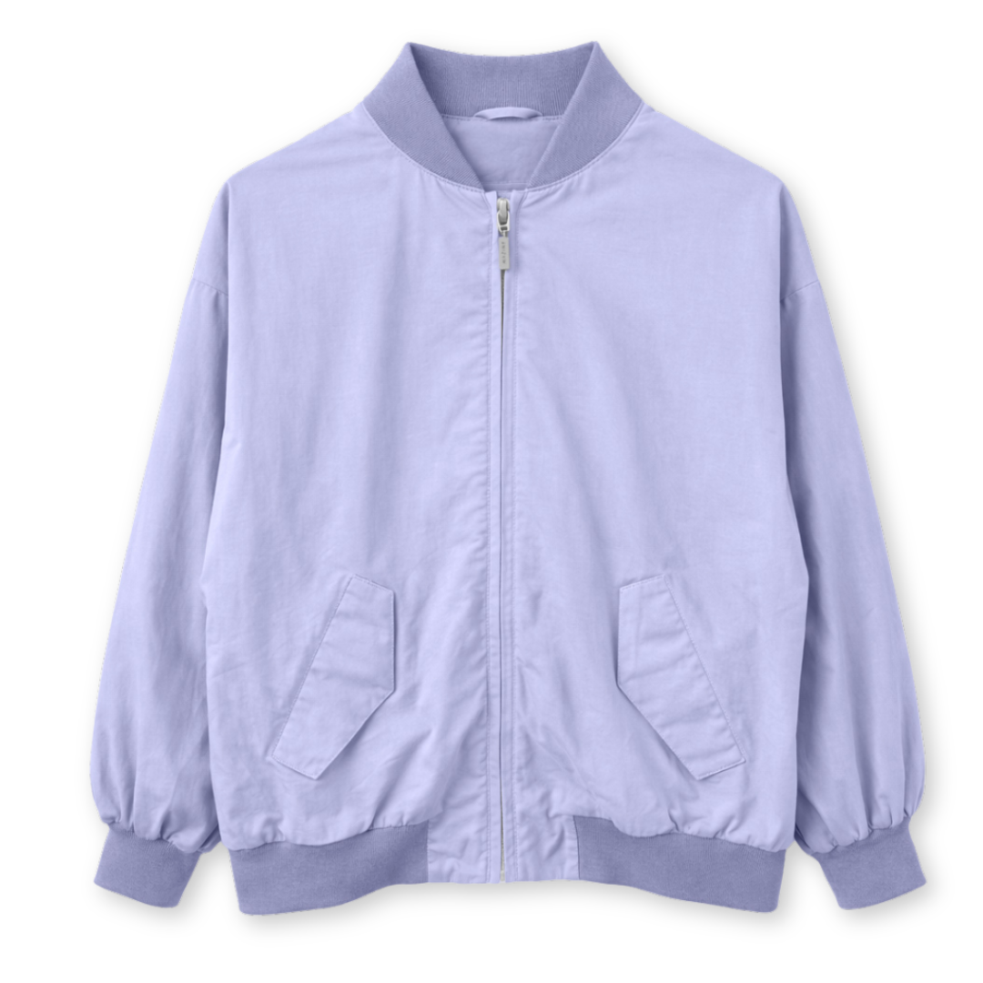 MAZINE || LOOSE FIT COTTON BOMBER CORNFLOWER WOMAN