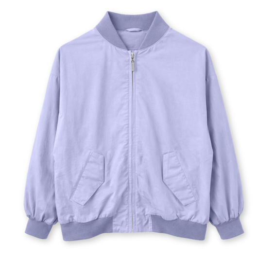 MAZINE || LOOSE FIT COTTON BOMBER CORNFLOWER WOMAN