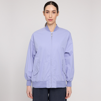 MAZINE || LOOSE FIT COTTON BOMBER CORNFLOWER WOMAN