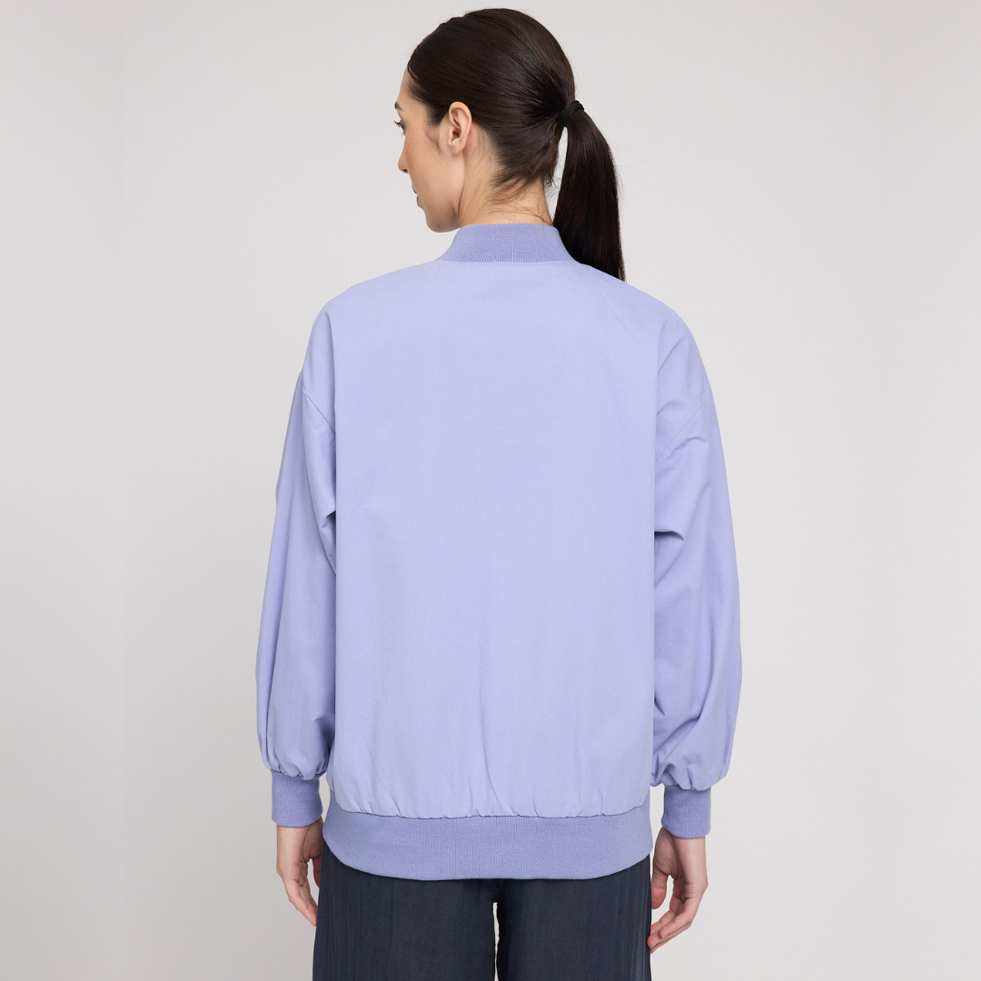 MAZINE || LOOSE FIT COTTON BOMBER CORNFLOWER WOMAN