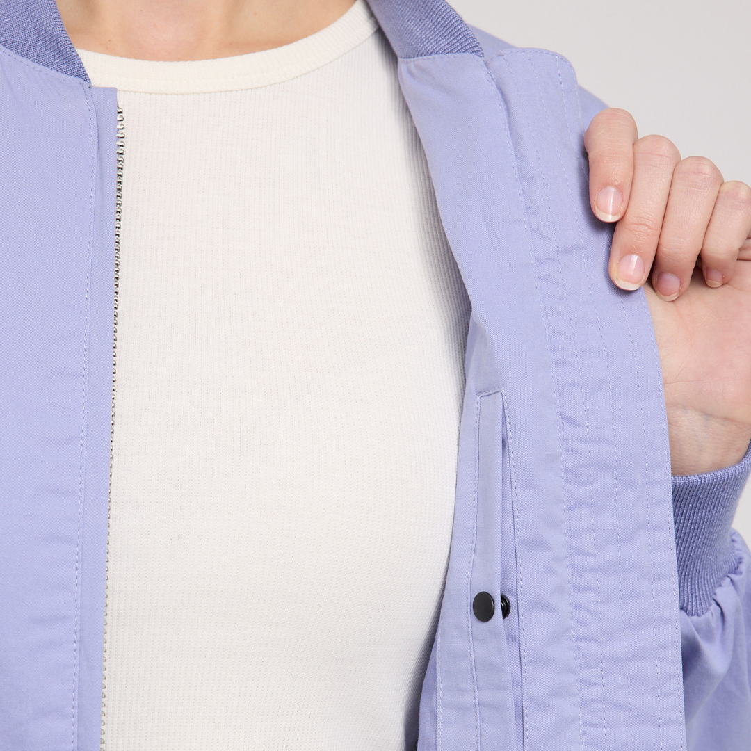 MAZINE || LOOSE FIT COTTON BOMBER CORNFLOWER WOMAN