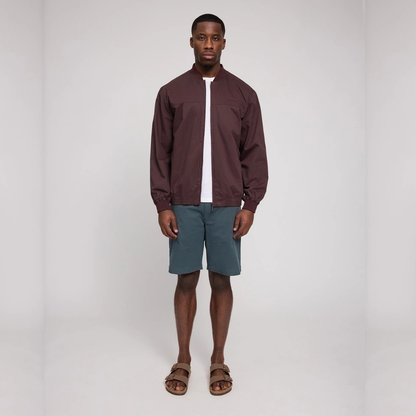 MAZINE || NATURAL BOMBER JACKET DARK CHOCOLATE MEN