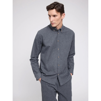 MAZINE || MEN FLANNEL SHIRT ANTHRACITE MEL.